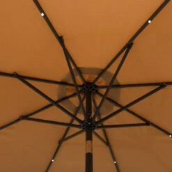 Outsunny 24 LED Solar Powered Parasol Umbrella-Brown 13 Outsunny 24 LED Solar Powered Parasol Umbrella-Brown -Home Furnishing Serie Shop 1624031170 04208900
