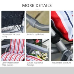 Outsunny Lounger Set - Red/White -Home Furnishing Serie Shop 1624031722 98670400 0714be03 b335 4a83 812f b69a9bc11fd2