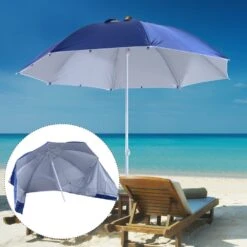 Oasis 2 M Beach Canopy Parasol With Side Panels - Blue 10 Oasis 2 M Beach Canopy Parasol With Side Panels - Blue -Home Furnishing Serie Shop 1624031878 37517000