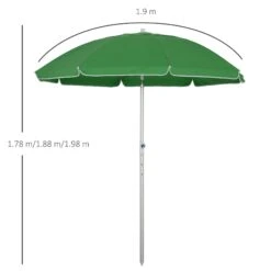 Oasis 1.9 M Beach Umbrella Parasol With Ajustable Angle And Carry Bag - Green 11 Oasis 1.9 M Beach Umbrella Parasol With Ajustable Angle And Carry Bag - Green -Home Furnishing Serie Shop 1624274807 57863500