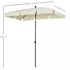 Oasis Rectangular Patio Umbrella Parasol With Tilt - Cream -Home Furnishing Serie Shop 1624274921 90787000