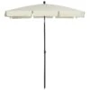 Oasis Rectangular Patio Umbrella Parasol With Tilt - Cream