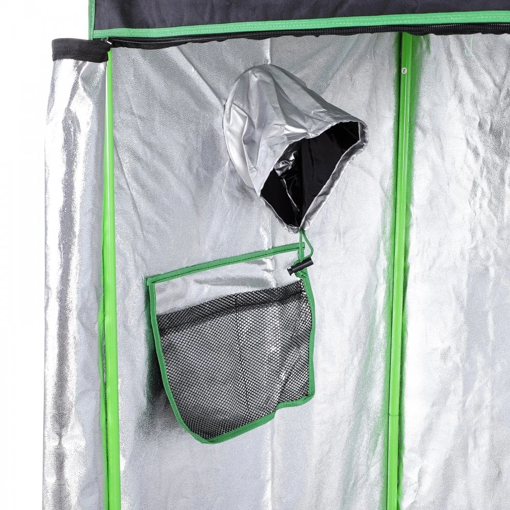 Outsunny Hydroponic Plant Grow Tent Canopy Indoor Reflective Mylar Green Room 600D Oxford 120L X60W X150Hcm Silver 6 Outsunny Hydroponic Plant Grow Tent Canopy Indoor Reflective Mylar Green Room 600D Oxford 120L X60W X150Hcm Silver - Image 6
