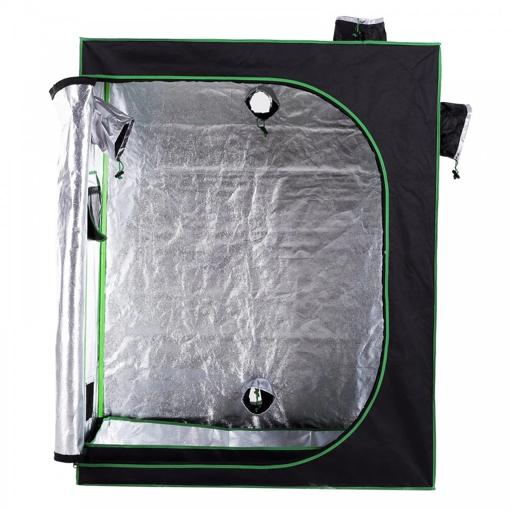 Outsunny Hydroponic Plant Grow Tent Canopy Indoor Reflective Mylar Green Room 600D Oxford 120L X60W X150Hcm Silver 2 Outsunny Hydroponic Plant Grow Tent Canopy Indoor Reflective Mylar Green Room 600D Oxford 120L X60W X150Hcm Silver - Image 2