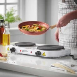 Lewis's Hotplate Double 2500W - White -Home Furnishing Serie Shop 1644493028 18570800
