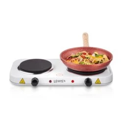 Lewis's Hotplate Double 2500W - White -Home Furnishing Serie Shop 1644493037 45565700