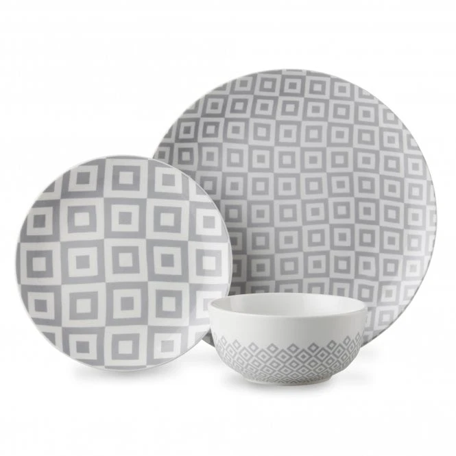 Lewis's 12 Piece Dinner Set - Geo 1 Lewis's 12 Piece Dinner Set - Geo