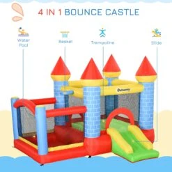 Outsunny Kids Bounce Castle Inflatable Trampoline Slide Pool Basket For Kids Age 3-10, 3 X 2.75 X 2.1m 13 Outsunny Kids Bounce Castle Inflatable Trampoline Slide Pool Basket For Kids Age 3-10, 3 X 2.75 X 2.1m -Home Furnishing Serie Shop 1645286877 49473400