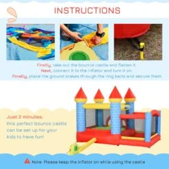 Outsunny Kids Bounce Castle Inflatable Trampoline Slide Pool Basket For Kids Age 3-10, 3 X 2.75 X 2.1m 15 Outsunny Kids Bounce Castle Inflatable Trampoline Slide Pool Basket For Kids Age 3-10, 3 X 2.75 X 2.1m -Home Furnishing Serie Shop 1645286886 70784700
