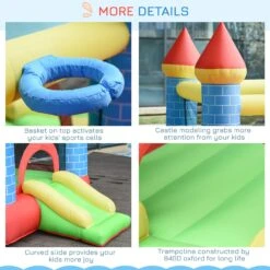 Outsunny Kids Bounce Castle Inflatable Trampoline Slide Pool Basket For Kids Age 3-10, 3 X 2.75 X 2.1m 17 Outsunny Kids Bounce Castle Inflatable Trampoline Slide Pool Basket For Kids Age 3-10, 3 X 2.75 X 2.1m -Home Furnishing Serie Shop 1645286894 20128000