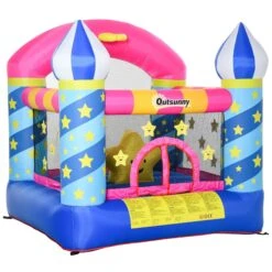 Outsunny Kids Bounce Castle House Inflatable Trampoline Basket With Inflator For Age 3-12 Castle Stars Design 17 Outsunny Kids Bounce Castle House Inflatable Trampoline Basket With Inflator For Age 3-12 Castle Stars Design -Home Furnishing Serie Shop 1645287104 22181200