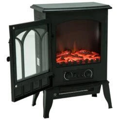 HOMCOM Electric Fireplace Heater Freestanding Stove With LED Flame Effect 1000W/2000W-Black 12 HOMCOM Electric Fireplace Heater Freestanding Stove With LED Flame Effect 1000W/2000W-Black -Home Furnishing Serie Shop 1645289983 19983800 80cc0fa6 b52a 4c6e 9025 2a477ef4403c