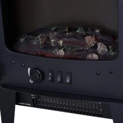 HOMCOM Electric Heater Freestanding Fireplace Artificial Flame Effect W/ Safety Thermostat 950w/1850W Tempered Glass Casing -Home Furnishing Serie Shop 1645290062 25568900 84bf2a7e d8ec 4f6c 857d 5fa3a2a30222