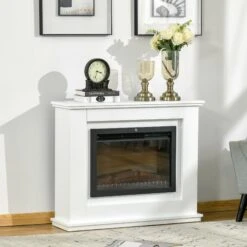 HOMCOM Electric Fireplace Suite With Remote Control, 1kW/2kW Freestanding Fireplace Heater With Flame Effect, Overheat Protection, 7-day Programmable Timer Safe Cut-Off -Home Furnishing Serie Shop 1645290294 03169000 64298b47 8642 4161 a784 2d9b34767584