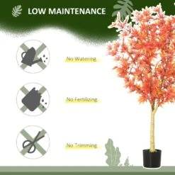 HOMCOM Artificial Realistic Red Maple Tree Faux Decorative Plant In Nursery Pot For Indoor Outdoor Decor 15 HOMCOM Artificial Realistic Red Maple Tree Faux Decorative Plant In Nursery Pot For Indoor Outdoor Decor -Home Furnishing Serie Shop 1645291893 32092700 abccaa5b cbc8 4da8 b945 dbfdbf6b6531