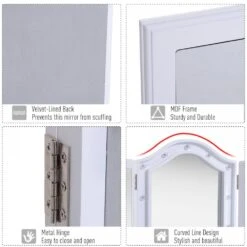 HOMCOM MDF Tri-Fold LED Vanity Mirror W/ 16 Spotlights White 17 HOMCOM MDF Tri-Fold LED Vanity Mirror W/ 16 Spotlights White -Home Furnishing Serie Shop 1645292659 99668800