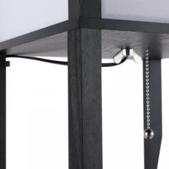 Shelf Floor Lamp, 4-tier Open Shelves - Black/White -Home Furnishing Serie Shop 1645297297 20276900