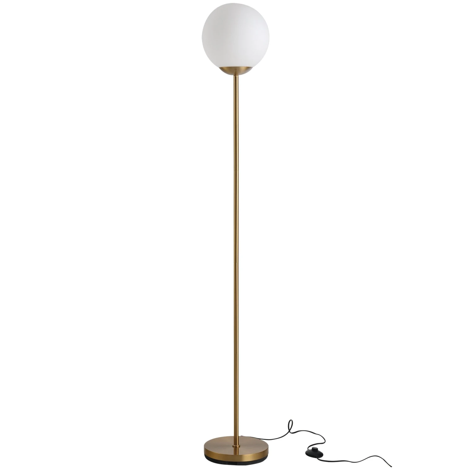 HOMCOM Steel Glass Sphere Floor Lamp Gold 8 HOMCOM Steel Glass Sphere Floor Lamp Gold - Image 8
