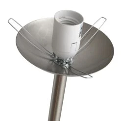 HOMCOM Steel Glass Sphere Floor Lamp Grey -Home Furnishing Serie Shop 1645413862 34781700