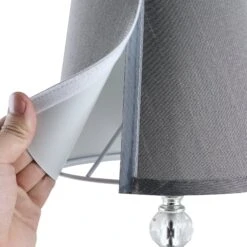 HOMCOM Crystal Glass Bedside Table Lamp Grey -Home Furnishing Serie Shop 1645413992 58877500 05e85899 b3ba 45dc 9331 aa1f1116bd68