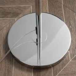 HOMCOM Modern Floor Lamp With K9 Crystal Lampshade, Tall Standing Lamp With E27 Bulb Base And Foot Switch For Living Room Bedroom Study Office Silver Lampshade -Home Furnishing Serie Shop 1645414778 73285400