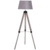 HOMCOM Floor Lamp, 99-143H Cm-Grey