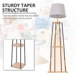 HOMCOM Metal Frame 3-Tier Shelf Tripod Lamp W/ Foot Switch Beige 16 HOMCOM Metal Frame 3-Tier Shelf Tripod Lamp W/ Foot Switch Beige -Home Furnishing Serie Shop 1645415192 00872500