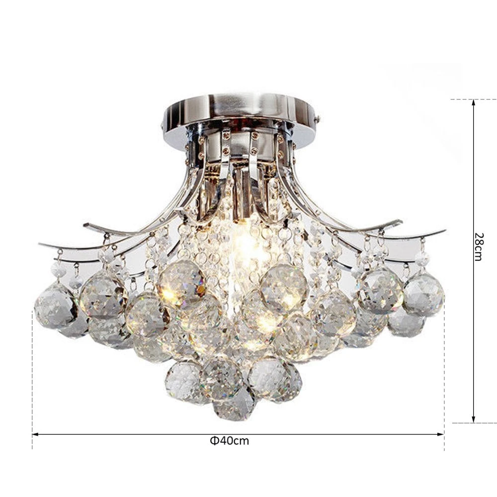 HOMCOM Crystal Ceiling Lighting Chandelier Mordern Style Pendant Light 3 HOMCOM Crystal Ceiling Lighting Chandelier Mordern Style Pendant Light - Image 3