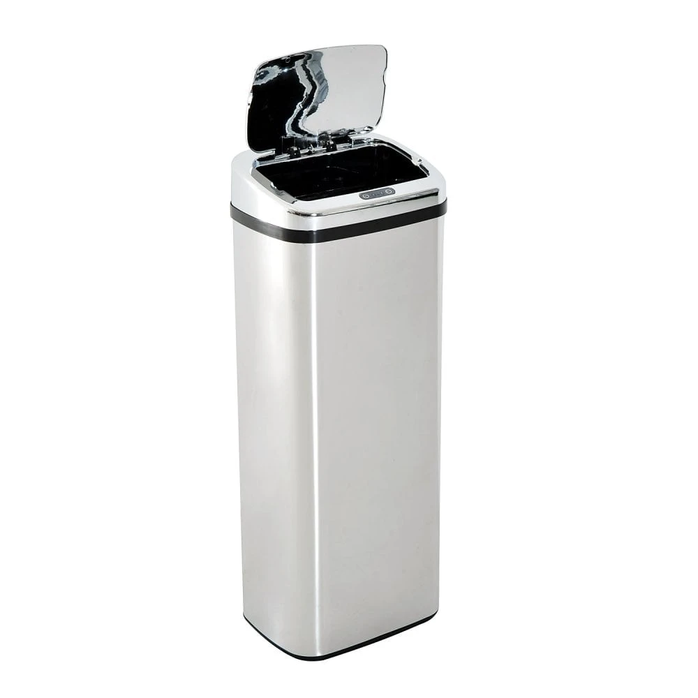 HOMCOM 50L Motion Sensor ABS Rubbish Bin Silver/Black 10 HOMCOM 50L Motion Sensor ABS Rubbish Bin Silver/Black - Image 10