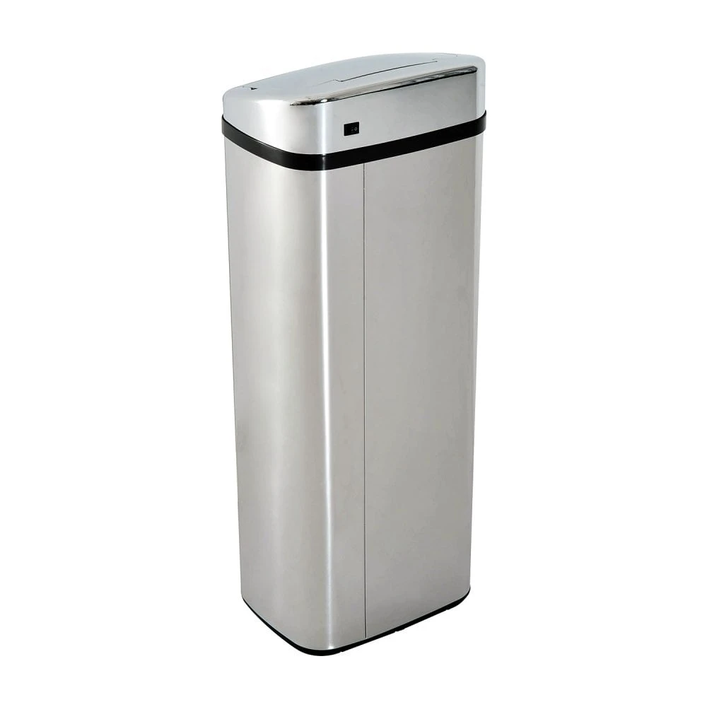 HOMCOM 50L Motion Sensor ABS Rubbish Bin Silver/Black 1 HOMCOM 50L Motion Sensor ABS Rubbish Bin Silver/Black