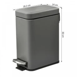 HOMCOM 5L Steel Step Trash Can With Quiet-Closed Lid, Silent And Gentle Open, Oversized Pedal, Back Pull Ring, For Living Room, Kitchen, Dorm, Office Bin Open 12 HOMCOM 5L Steel Step Trash Can With Quiet-Closed Lid, Silent And Gentle Open, Oversized Pedal, Back Pull Ring, For Living Room, Kitchen, Dorm, Office Bin Open -Home Furnishing Serie Shop 1645423218 29705300 27d50680 a2a0 4c76 9994 0343b658cdc4