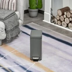 HOMCOM 5L Steel Step Trash Can With Quiet-Closed Lid, Silent And Gentle Open, Oversized Pedal, Back Pull Ring, For Living Room, Kitchen, Dorm, Office Bin Open 14 HOMCOM 5L Steel Step Trash Can With Quiet-Closed Lid, Silent And Gentle Open, Oversized Pedal, Back Pull Ring, For Living Room, Kitchen, Dorm, Office Bin Open -Home Furnishing Serie Shop 1645423221 50207300 f9bdaa27 d437 4106 a50f 3a8f705066a6
