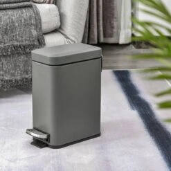 HOMCOM 5L Steel Step Trash Can With Quiet-Closed Lid, Silent And Gentle Open, Oversized Pedal, Back Pull Ring, For Living Room, Kitchen, Dorm, Office Bin Open 19 HOMCOM 5L Steel Step Trash Can With Quiet-Closed Lid, Silent And Gentle Open, Oversized Pedal, Back Pull Ring, For Living Room, Kitchen, Dorm, Office Bin Open -Home Furnishing Serie Shop 1645423229 47424600 cbf9db8a bff4 4fe8 8c45 ad5762f23db5