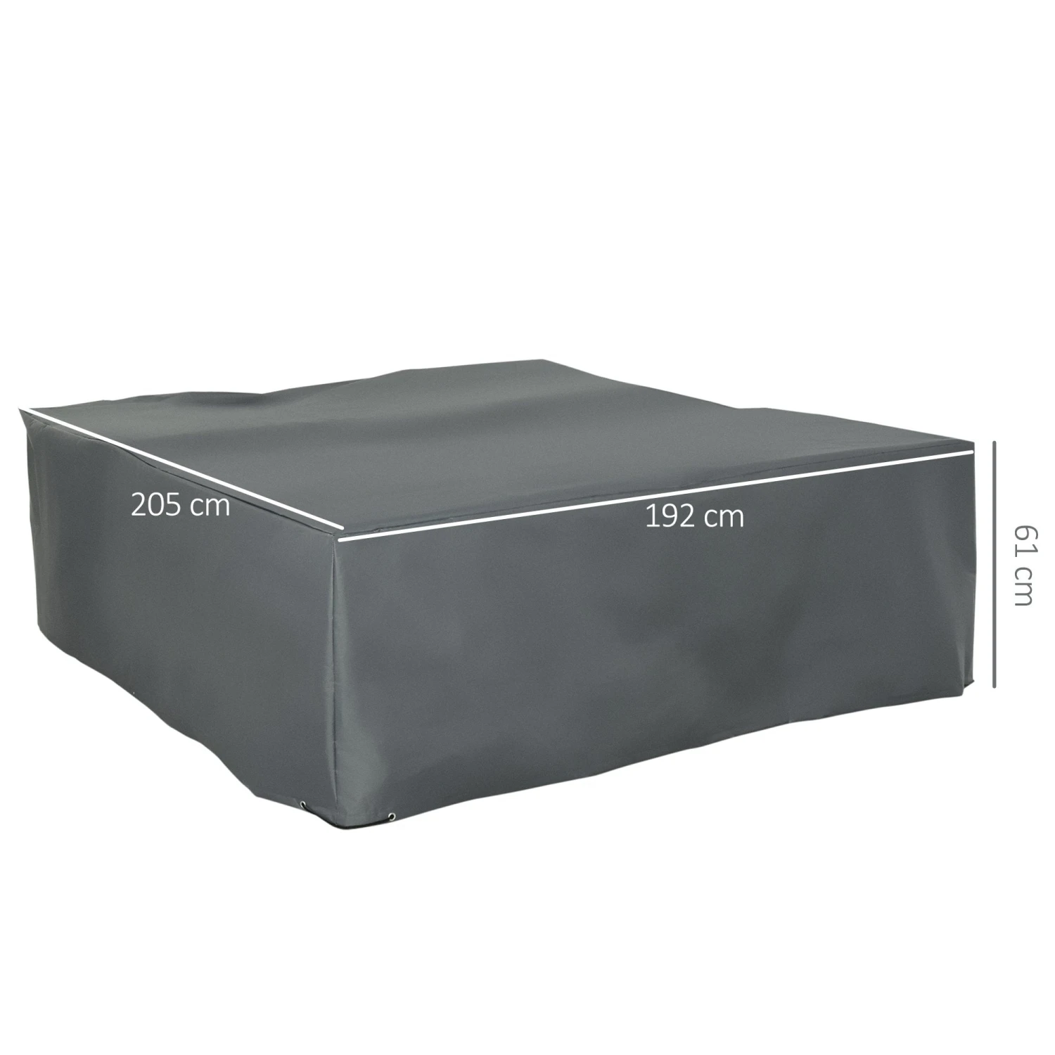 Outsunny Outdoor & Garden Furniture Rectangular Dining Set Cover Water UV Resistant Protection Oxford Fabric - Grey 3 Outsunny Outdoor & Garden Furniture Rectangular Dining Set Cover Water UV Resistant Protection Oxford Fabric - Grey - Image 3