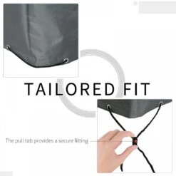 Outsunny Outdoor & Garden Furniture Rectangular Dining Set Cover Water UV Resistant Protection Oxford Fabric - Grey 14 Outsunny Outdoor & Garden Furniture Rectangular Dining Set Cover Water UV Resistant Protection Oxford Fabric - Grey -Home Furnishing Serie Shop 1645423837 06977400