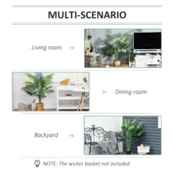 HOMCOM Artificial Palm Tree Decorative Plant 18 Leaves With Nursery Pot, Fake Tropical Tree For Indoor Outdoor D+®cor, 125cm In Pot 15 HOMCOM Artificial Palm Tree Decorative Plant 18 Leaves With Nursery Pot, Fake Tropical Tree For Indoor Outdoor D+®cor, 125cm In Pot -Home Furnishing Serie Shop 1645425090 16351000