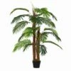 HOMCOM Outsunny Artificial Palm Tree Decorative Plant 19 Leaves With Nursery Pot, Fake Tropical Tree For Indoor Outdoor D+®cor, 120cm In Pot