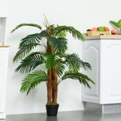 HOMCOM Outsunny Artificial Palm Tree Decorative Plant 19 Leaves With Nursery Pot, Fake Tropical Tree For Indoor Outdoor D+®cor, 120cm In Pot 19 HOMCOM Outsunny Artificial Palm Tree Decorative Plant 19 Leaves With Nursery Pot, Fake Tropical Tree For Indoor Outdoor D+®cor, 120cm In Pot -Home Furnishing Serie Shop 1645425272 95573700