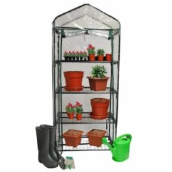 Kingfisher Greenhouse 4 Tier 130 X 50 X 45cm