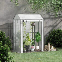 Outsunny Mini Greenhouse 100x80x150cm - White 20 Outsunny Mini Greenhouse 100x80x150cm - White -Home Furnishing Serie Shop 1FA6ff17f5cee16c8 jpg
