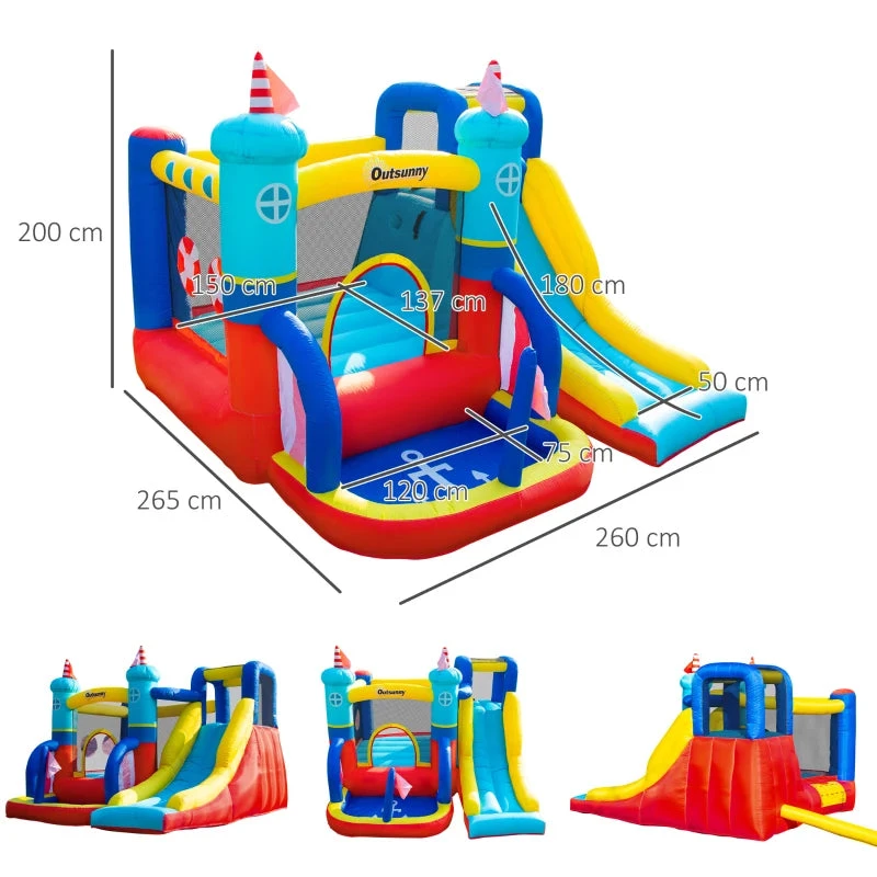 Outsunny Bouncy Castle With Slide And Pool 4 Outsunny Bouncy Castle With Slide And Pool - Image 4