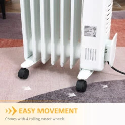 HOMCOM Home Savers 1630W Oil Filled Radiator, 7 Fin Portable Heater W/ Timer Remote Control White -Home Furnishing Serie Shop 1V476b17dc3c1dd8c jpg