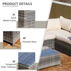 Outsunny Rattan Corner Sofa Set With Coffee Table - Beige 19 Outsunny Rattan Corner Sofa Set With Coffee Table - Beige -Home Furnishing Serie Shop 1sFb1017fc12b9ab6 jpg