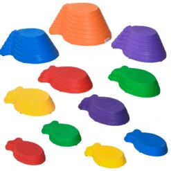 Outsunny Balance Stepping Stones 11 Piece - Multi Coloured