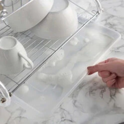 Lewis's 2 Tier Dish Drainer For Kitchen Sink - Chrome 9 Lewis's 2 Tier Dish Drainer For Kitchen Sink - Chrome -Home Furnishing Serie Shop 2072098 IMAGE6 400x dbd580a1 3460 43ae 8c64 ae5020419f6c