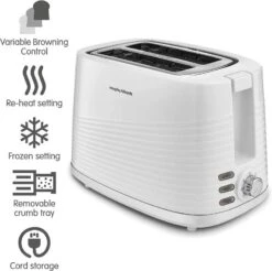 Morphy Richards Dune 2 Slice Toaster - White 12 Morphy Richards Dune 2 Slice Toaster - White -Home Furnishing Serie Shop 220029 02