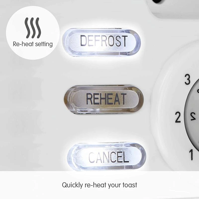 Morphy Richards Dune 2 Slice Toaster - White 4 Morphy Richards Dune 2 Slice Toaster - White - Image 4