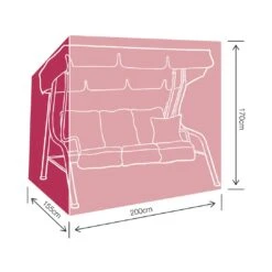 Silver & Stone Outdoor Furniture Cover For 3 Seater Bench Swing -Home Furnishing Serie Shop 2397535