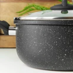 Lewis's Sovereign Stone 24cm Scratch Resistant Easy Clean Non Stick Stockpot & Lid -Home Furnishing Serie Shop 2646459 IMAGE7