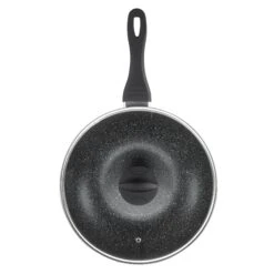 Lewis's Sovereign Stone 28cm Scratch Resistant Easy Clean Non Stick Wok & Lid All Hobs -Home Furnishing Serie Shop 2646473 IMAGE1